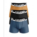 set of 3 men's boxer shorts, orange / black / 