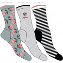 set of 3 women's socks, citrus