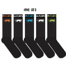 set of 5 children's socks, colors panther n
