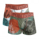 set of 2 children's boxer shorts, safari