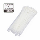 Cable ties 3.6 x 200 mm 100 pieces white