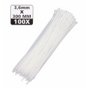 Cable ties 3.6 x 300 mm 100 pieces white
