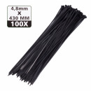 Cable ties 4.8 x 430 mm 100 pieces black