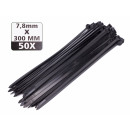 Cable ties 7.8 x 300 mm 50 pieces black