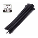 Cable ties 7.8 x 370 mm 50 pieces black