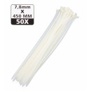 Cable ties 7.8 x 450 mm 50 pieces white