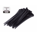 Cable ties detachable 7.6 x 200 mm 50 pieces black