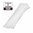 Cable ties detachable 7.6 x 300 mm 50 pieces white