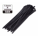 Cable ties detachable 7.6 x 300 mm 50 pieces black