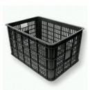 Bicycle crate plastic 48 x 35 x 26 cm black deluxe