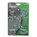 Hollow wall anchors + hooks sorted 45 pieces