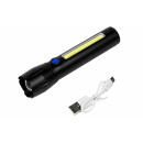 Torch tactical LED + COB rechargeable 141 mm