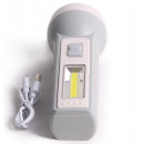 Torch 1W LED + 1W COB rechargeable gray