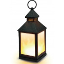 LED lantern with flame effect 10,5 x 10,5 x 24 cm