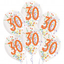 Happy Birthday 30 konfettivel töltött léggömb, luf