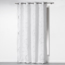 cortina con ojales, blanco 140 x 260 cm, poliéster
