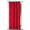 cortina con ojetes, rojo 140 x 260 cm, poliéster i