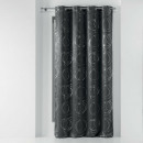 cortina con ojales, antracita / plata, 240x135x0,2