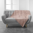 manta , rosa, 125 x 150 cm, algodón uni elegante