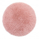 alfombra redonda, rosa, diámetro 90 cm, piel sinté