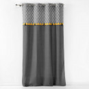 cortina de ojales, 140 x 240 cm, algodón uni + top