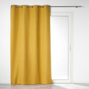 cortina de ojales, amarilla, 140 x 260 cm, 100% op