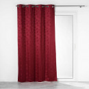 cortina con ojales, burdeos, 140 x 260 cm, 100% oc