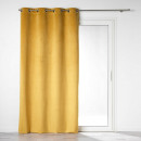 cortina de ojales, amarilla, 135 x 260 cm, 100% os