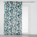 cortina con ojales, azul, 140 x 240 cm, algodón im