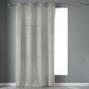 cortina con ojales, gris, 140 x 240 cm, terciopelo