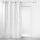 cortina con ojales, blanca, 140 x 260 cm, jacquard