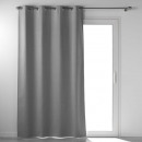 cortina con ojales, gris, 135 x 260 cm, 100 % opac