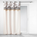 cortina con ojales, natural, 140 x 240 cm, algodón