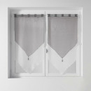 par de cortinas de borla con hebillas, blanco / gr