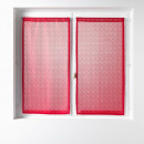 par de cortinas con bolsillo para barra, rojo, 2 x
