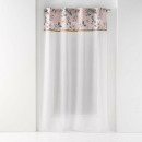 cortina con ojales, rosa, 140 x 240 cm, voile sa