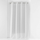 cortina con ojales, 135 x 280 cm, velo arena claro