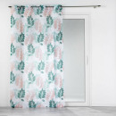 cortina con ojales, blanco/esmeralda, 140 x 240 cm