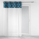 cortina con ojales, azul, 140 x 240 cm, voile sa