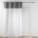 cortina con ojales, gris, 140 x 280 cm, voile sa
