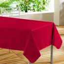 mantel rectangular, rojo, 140 x 240 cm, pvc estamp