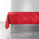 mantel rectangular, rojo / dorado, 140 x 240 cm, j