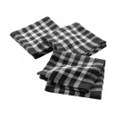 3 servilletas, negro 45 x 45 cm, tela de algodón