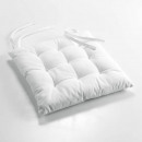 Poduszka na siedzisko, pikowane, białe, 40x40x5, c