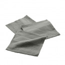 3 servilletas, gris / plateado, 40 x 40 cm, co