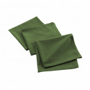 3 servilletas, verde, 40 x 40 cm, algodón rec