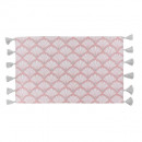 alfombra rectangular + pompones, rosa, 50 x 80 cm,