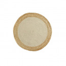 alfombra redonda, natural / dorado, diámetro 90 cm