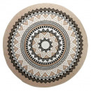 alfombra redonda, diámetro 120 cm, algodón impreso