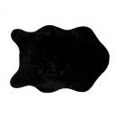 dywan prostokątny, czarny, 60 x 90 cm, sztuczne fu